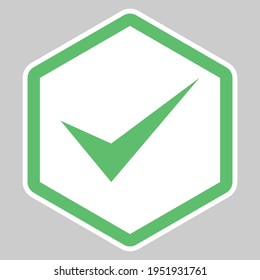 Marcas de verificación, Marcas de marca, Aceptadas, Aprobadas, Sí, Correctas, Correctas, Opciones Derechas, Finalización De Tarea, Votación. - símbolos de marca vectorial en verde. Icono aislado.