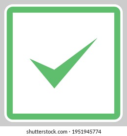 Check marks, Tick marks, Accepted, Approved, Yes, Correct, Ok, Right Choices, Task Completion, Voting. - vector mark symbols in green. Isolated icon.