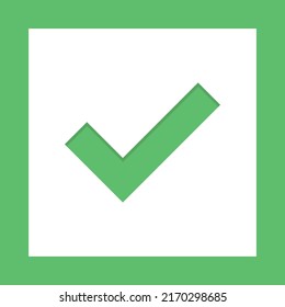 Check marks, Tick marks, Accepted, Approved, Yes, Correct, Ok, Right Choices, Task Completion, Voting. - vector mark symbols in green. Isolated icon.