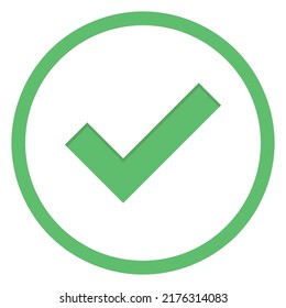 Check marks, Tick marks, Accepted, Approved, Yes, Correct, Ok, Right Choices, Task Completion, Voting. - vector mark symbols in green. Isolated icon.