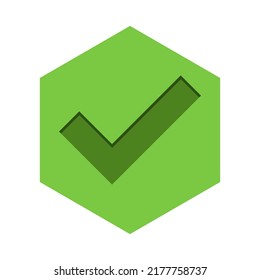 Check marks, Tick marks, Accepted, Approved, Yes, Correct, Ok, Right Choices, Task Completion, Voting. - vector mark symbols in green. Isolated icon.