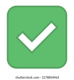Check marks, Tick marks, Accepted, Approved, Yes, Correct, Ok, Right Choices, Task Completion, Voting. - vector mark symbols in green. Isolated icon.