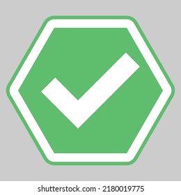 Check marks, Tick marks, Accepted, Approved, Yes, Correct, Ok, Right Choices, Task Completion, Voting. - vector mark symbols in green. Isolated icon.