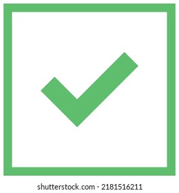 Check marks, Tick marks, Accepted, Approved, Yes, Correct, Ok, Right Choices, Task Completion, Voting. - vector mark symbols in green. Isolated icon.