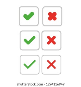 Check marks vector icons