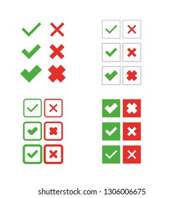 Check marks vector icons