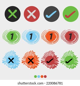 Check marks, vector illustration