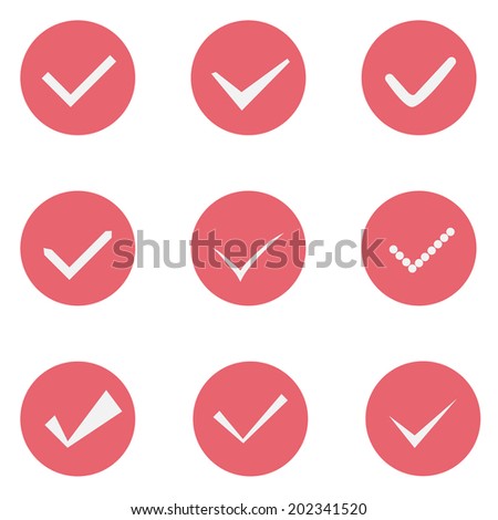 check marks vector set