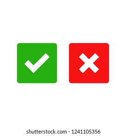 Check marks yes and no, check mark icon symbol vector