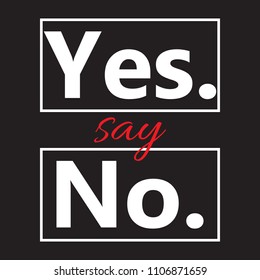 Check marks yes and no. Vector illustration. Icons in a flat style isolated on black background. Design for t-shirt. EPS 10