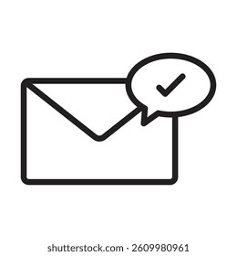 check message icon Line Art Logo set