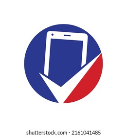 Check mobile logo design template vector. Mobile Repair Logo icon. Mobile App Logo