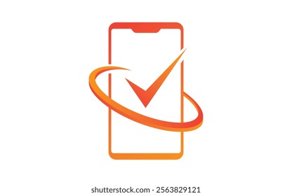 Check mobile logo design template vector. Mobile Repair Logo icon. Mobile App Logo Pro Vector