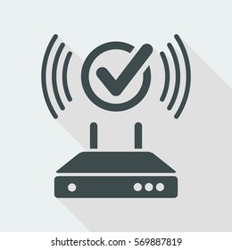 Check modem connection - Flat minimal icon