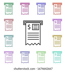 check multi color style icon. Simple thin line, outline vector of online shopping icons for ui and ux, website or mobile application