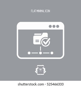 Check network window - Vector flat minimal icon
