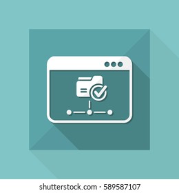 Check network window - Vector flat minimal icon