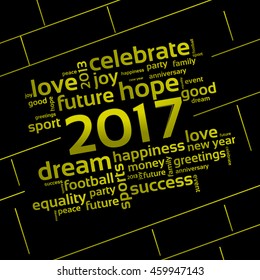 Check new year 2017 - background
