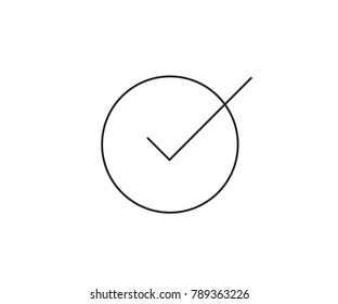 Check OK Icon Line Flat