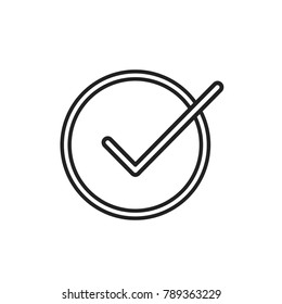 Check OK Icon Line Flat