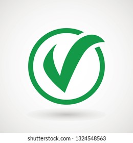 Check, ok, yes icon approved vector illustration. Check mark icon on white background. Vector illustration - Vector illustration