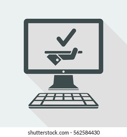 Check online services - Vector flat icon