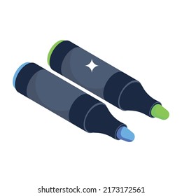 Check out 3d icon of color pencils 

