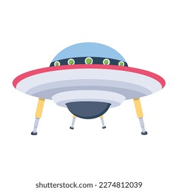 Echa un vistazo al icono plano de la nave alienígena 