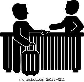 check out checkout hotel receptionist travel holidays vacation traveler 9407