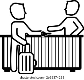 check out checkout hotel receptionist travel holidays vacation traveler 9406