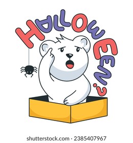 Check out confused bear hand drawn sticker  