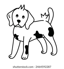 Check out doodle icon of a hound 