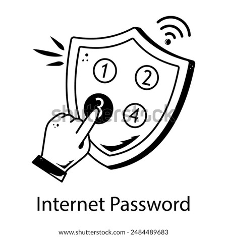 Check out doodle icon of internet password 