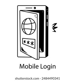 Echa un vistazo al doodle icon del Inicio de sesión móvil 