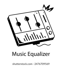 Check out doodle icon of a music equalizer 