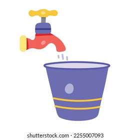 Check out doodle icon of water bucket 
