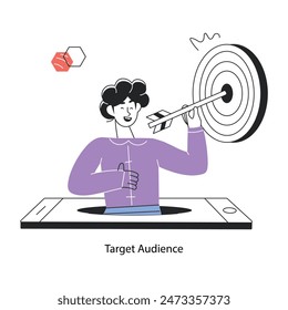 Check out doodle mini illustration of target audience 
