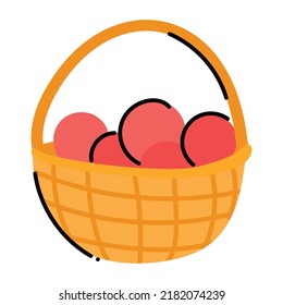 Doodle-Aufkleber für den Obstkorb 