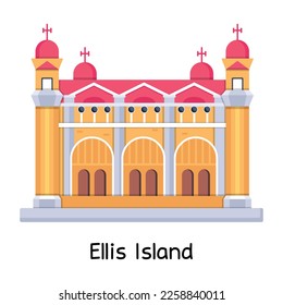 Eche un vistazo al diseño plano de ellis Island 