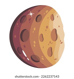 Check out flat design of moon phase 