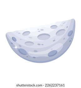 Check out flat design of moon 