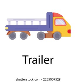 Check out flat design of trailer  