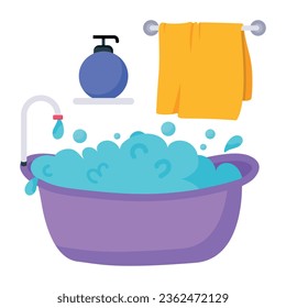 Check out flat icon of bathtub