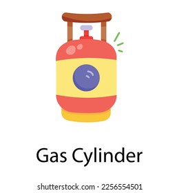 Echa un vistazo al icono plano del cilindro de gas 