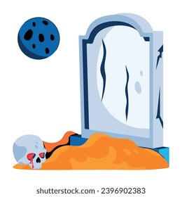 Check out flat icon of graveyard  
