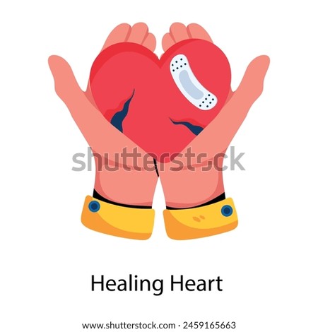 Check out flat icon of healing heart 