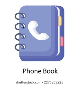 Check out flat icon of phone book