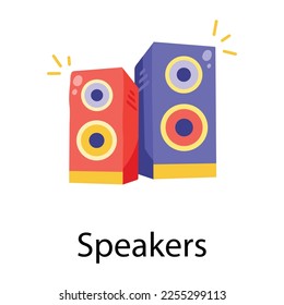 Check out flat icon of speakers 