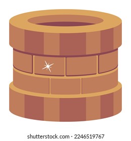 Echa un vistazo al icono plano del pozo 