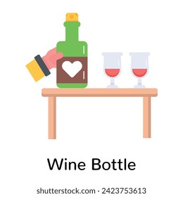 Check out flat icon of wine bottle 